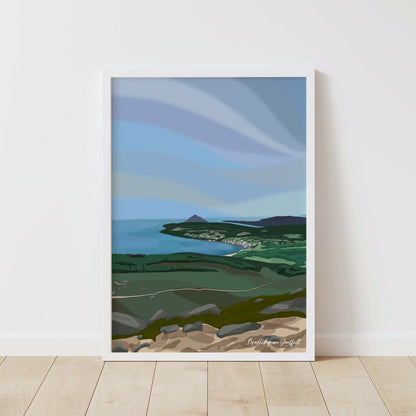 Brodick from Goatfell, Arran Ayrshire Scotland Landscape Wall Art