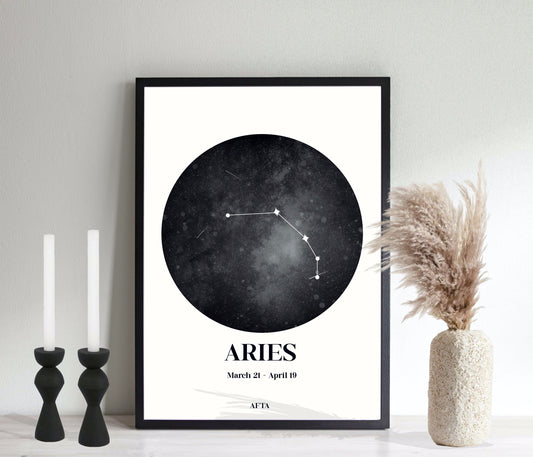 ARIES Constellation Zodiac Star Sign Wall Art