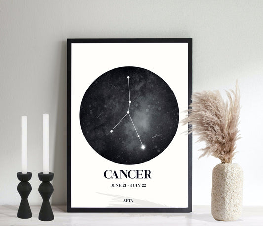 CANCER Constellation Zodiac Star Sign Wall Art