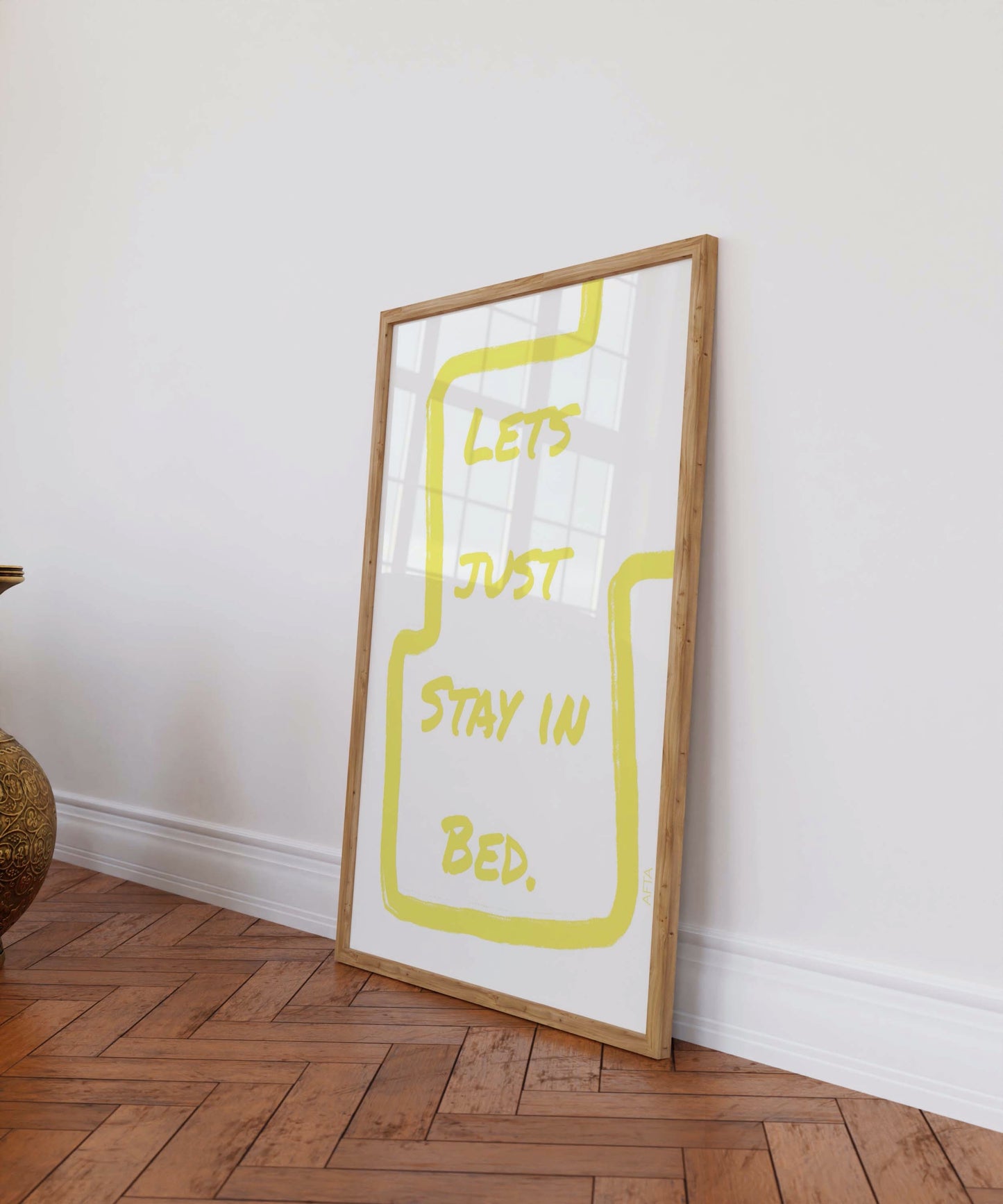 Lets Just Stay in Bed Wall Art