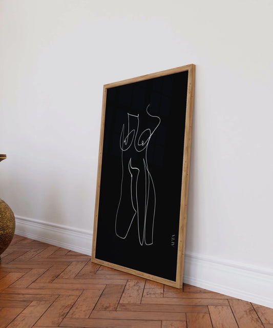 Woman Body Minimal Line Wall Art