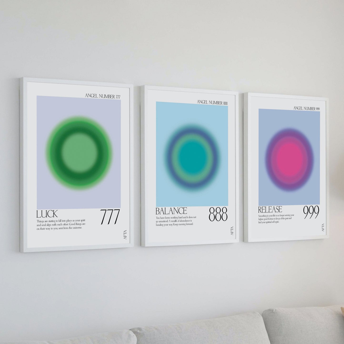 999 Aura Angel Number Intuition Wall Art
