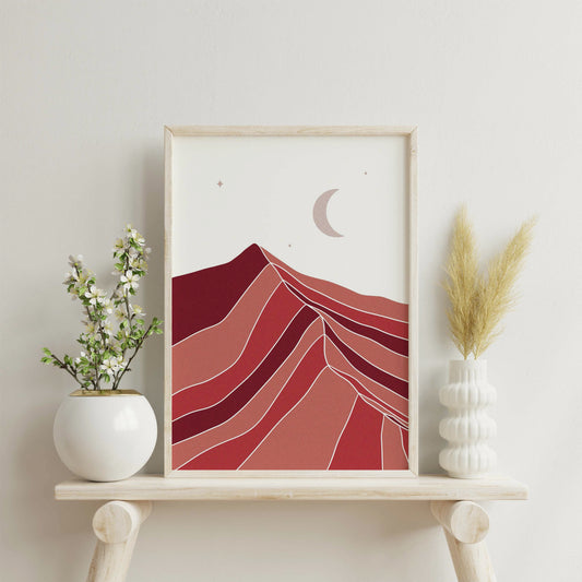 Abstract Mountain Landscape Wall Art