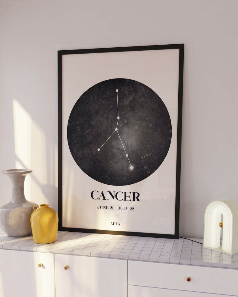 CANCER Constellation Zodiac Star Sign Wall Art