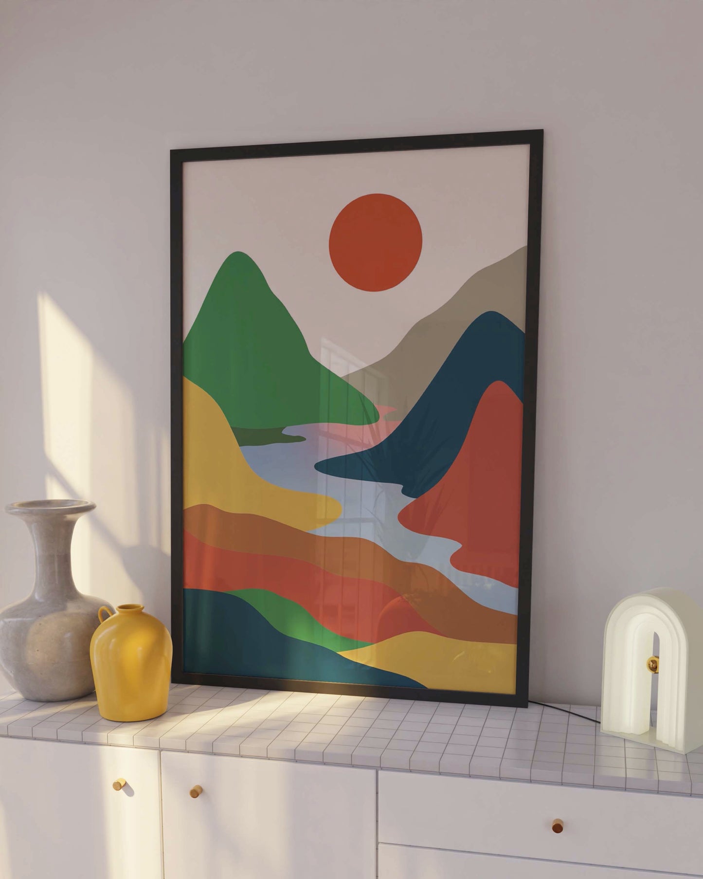 Abstract Mountain Landscape Wall Art