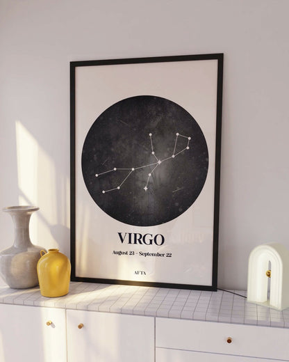 VIRGO Constellation Zodiac Star Sign Wall Art