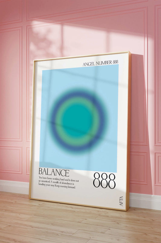 888 Aura Angel Number Intuition Wall Art