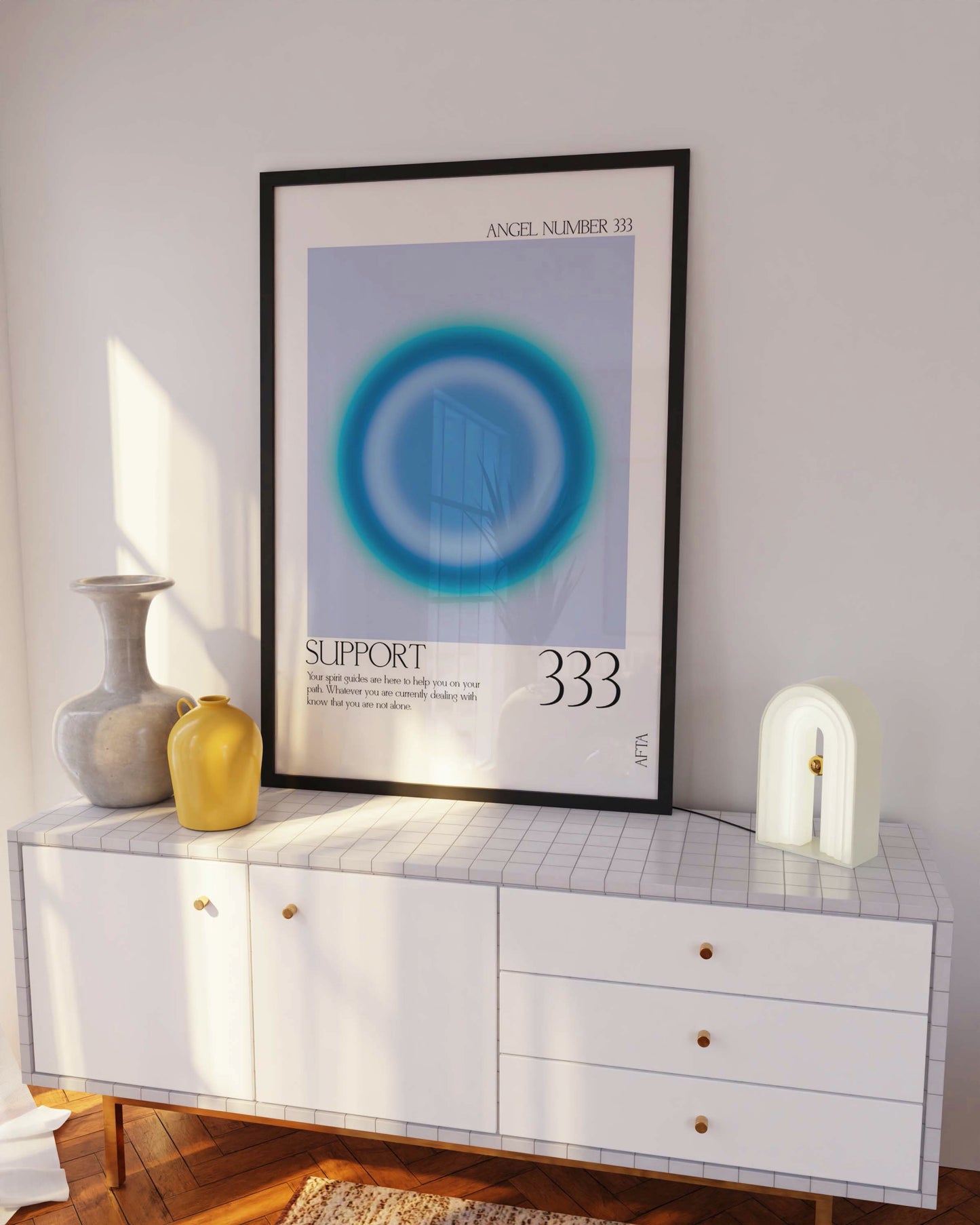 333 Aura Angel Number Intuition Wall Art