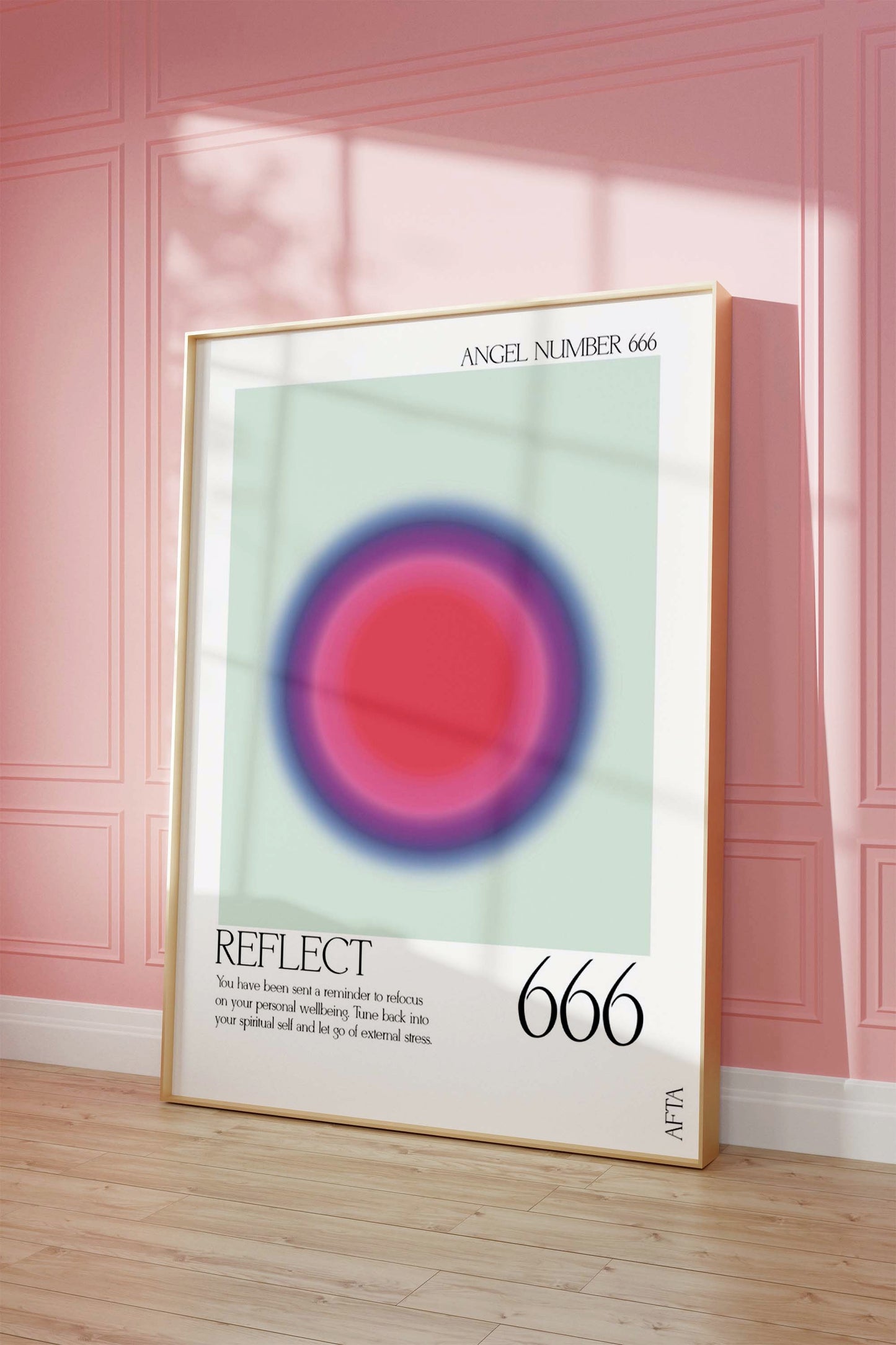 666 Aura Angel Number Intuition Wall Art