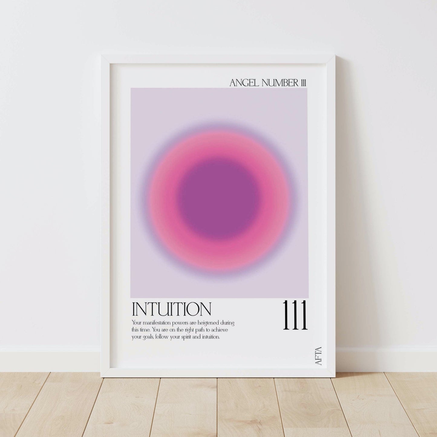 111 Aura Angel Number Intuition Wall Art