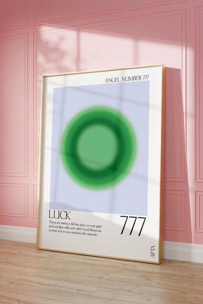 777 Aura Angel Number Intuition Wall Art