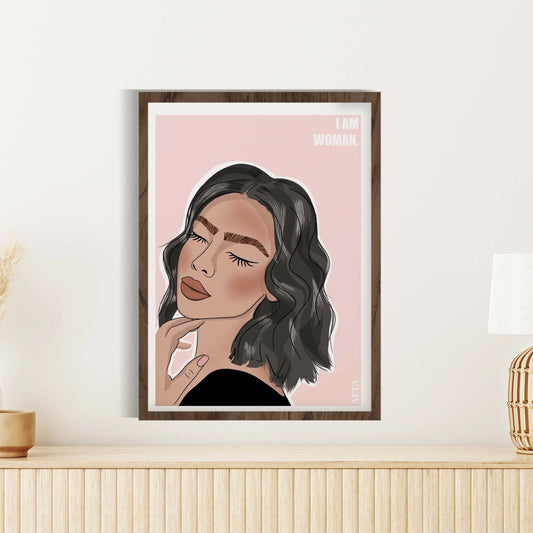 I AM. WOMAN - Female Empowerment Wall Art