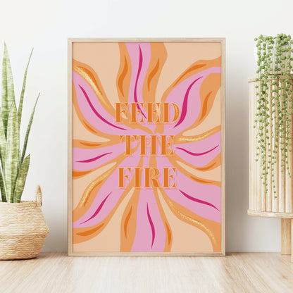 Feed the Fire Pink Wall Art