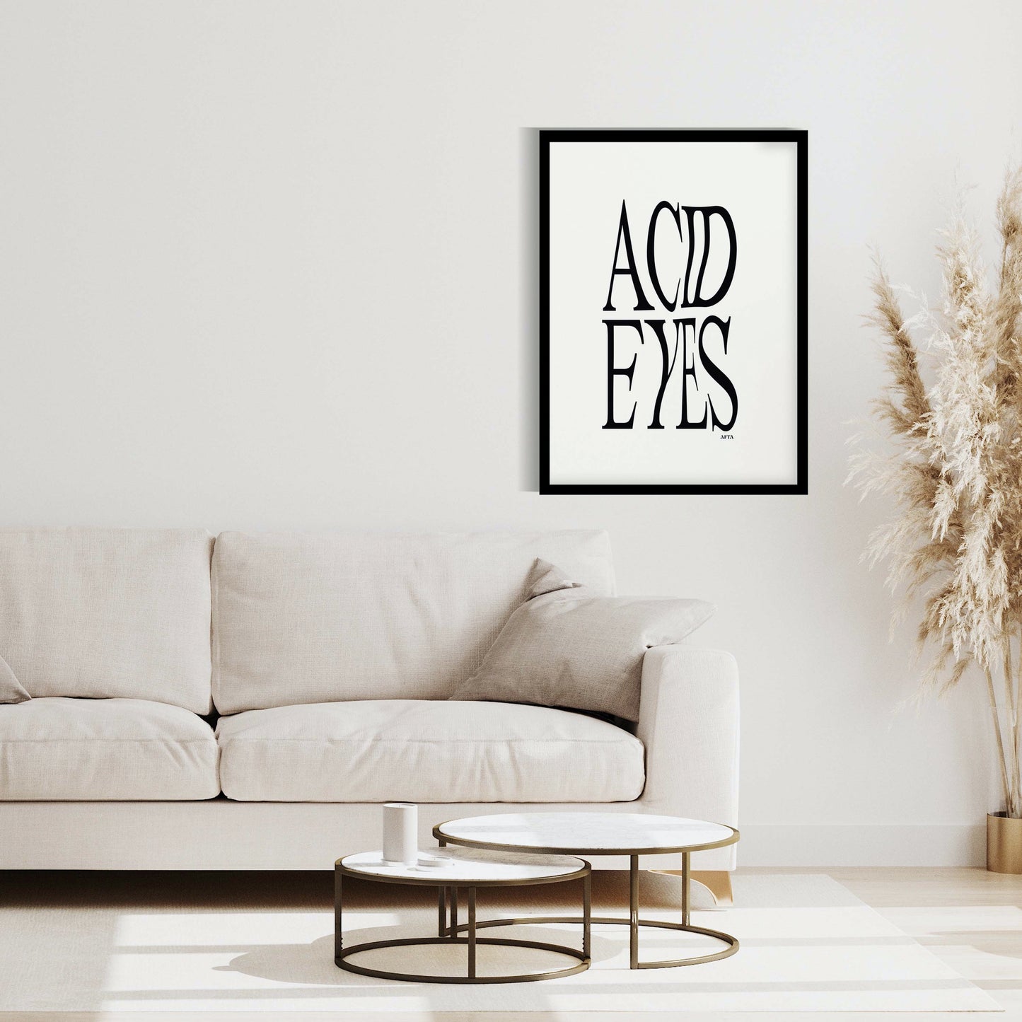 Acid Eyes Wavey Text Quote Wall Art