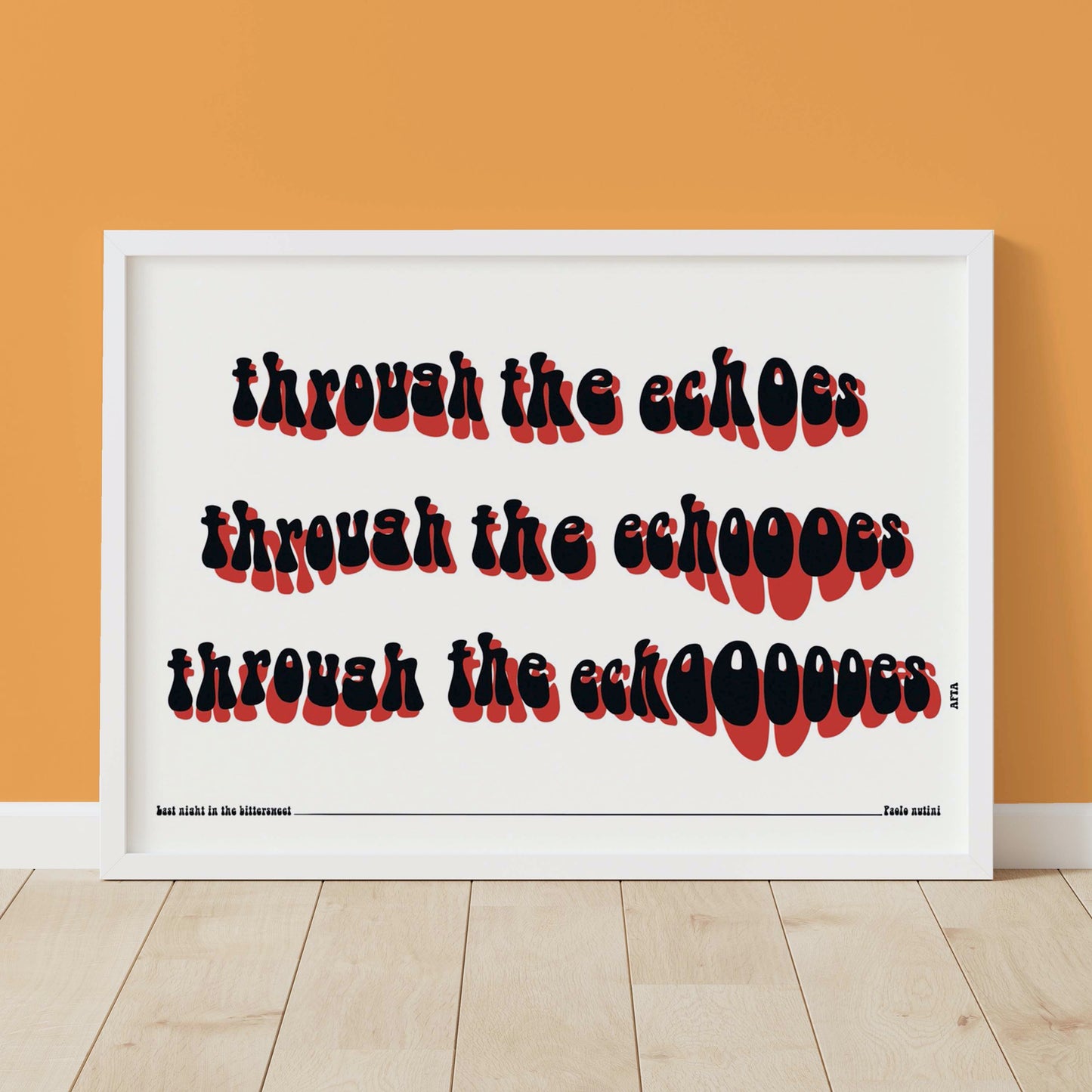 Through the Echoes Paolo Nutini Lyrics Wall Art