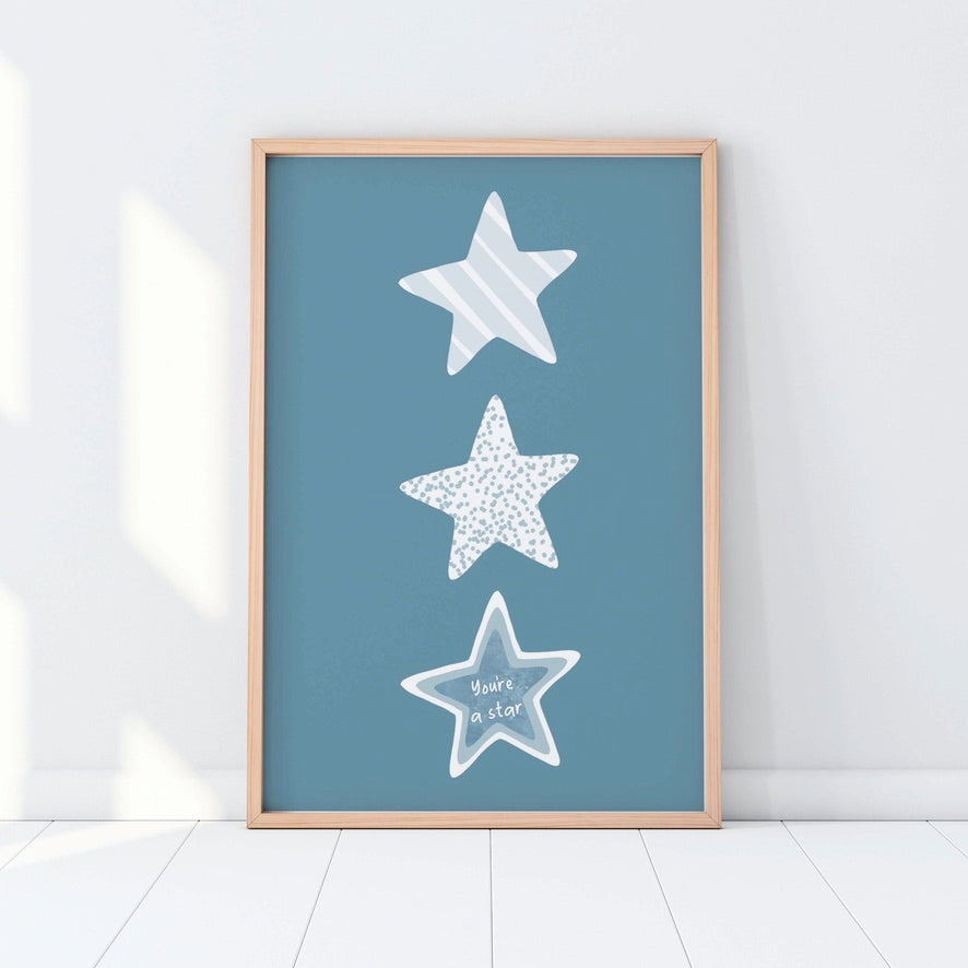 Set of 3 Mix n Match Baby Boys Nursery Wall Art