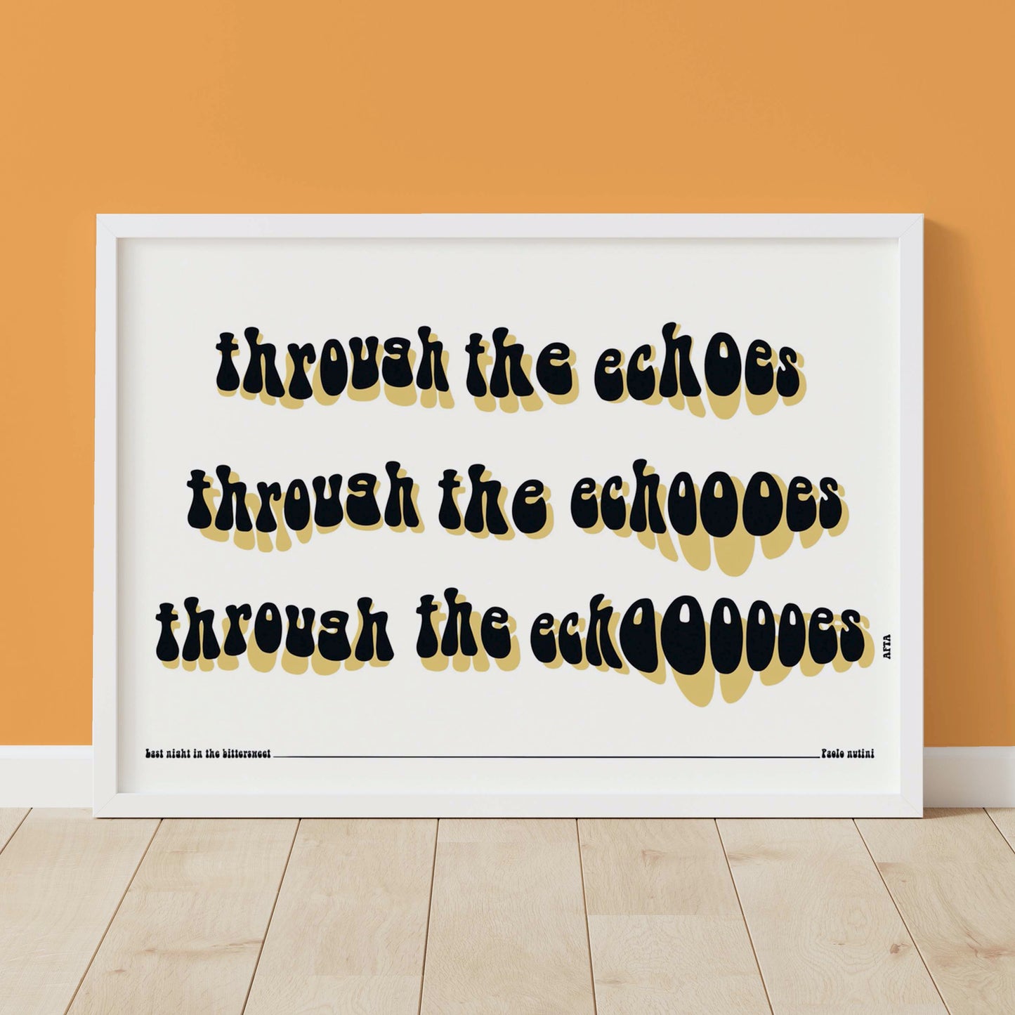 Through the Echoes Paolo Nutini Lyrics Wall Art