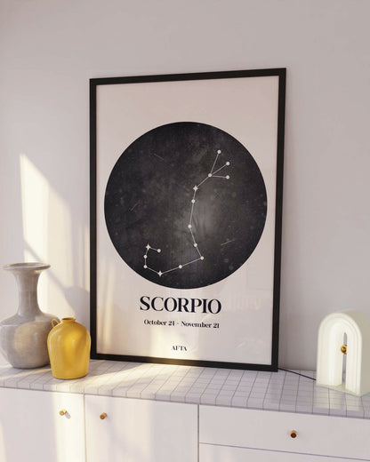 SCORPIO Constellation Zodiac Star Sign Wall Art
