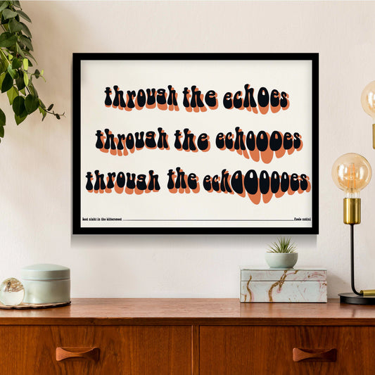 Through the Echoes Paolo Nutini Lyrics Wall Art