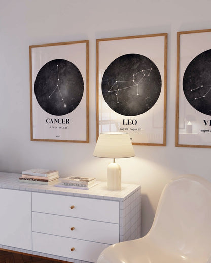 VIRGO Constellation Zodiac Star Sign Wall Art