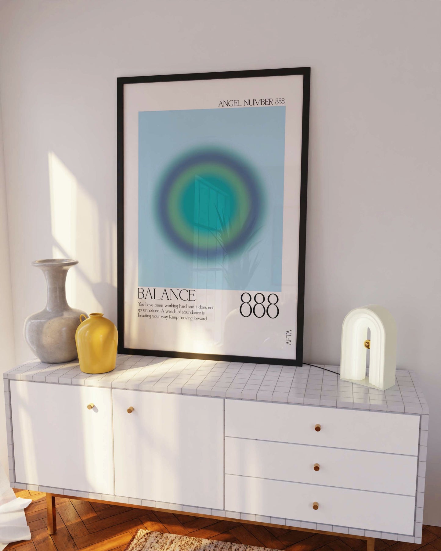 888 Aura Angel Number Intuition Wall Art