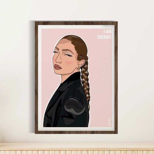 I AM. TRENDY - Female Empowerment Wall Art