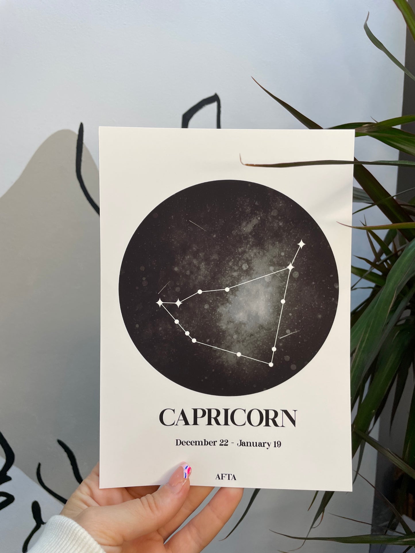 CAPRICORN Constellation Zodiac Star Sign Wall Art