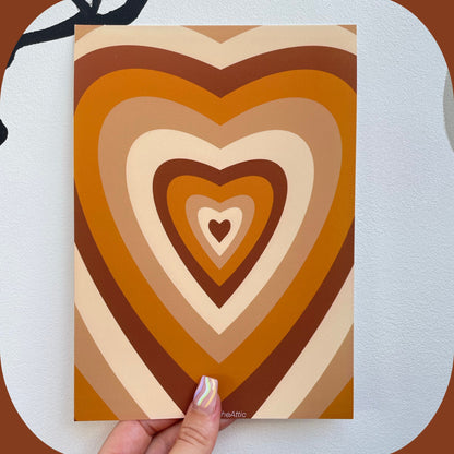 Retro Heart Digital Wall Art Art