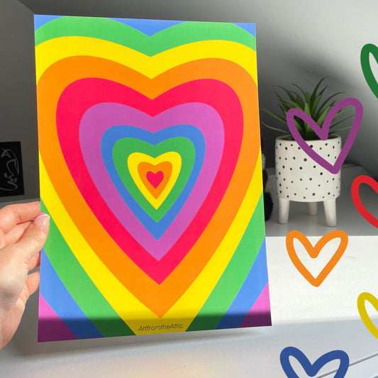 PRIDE Heart Digital Wall Art