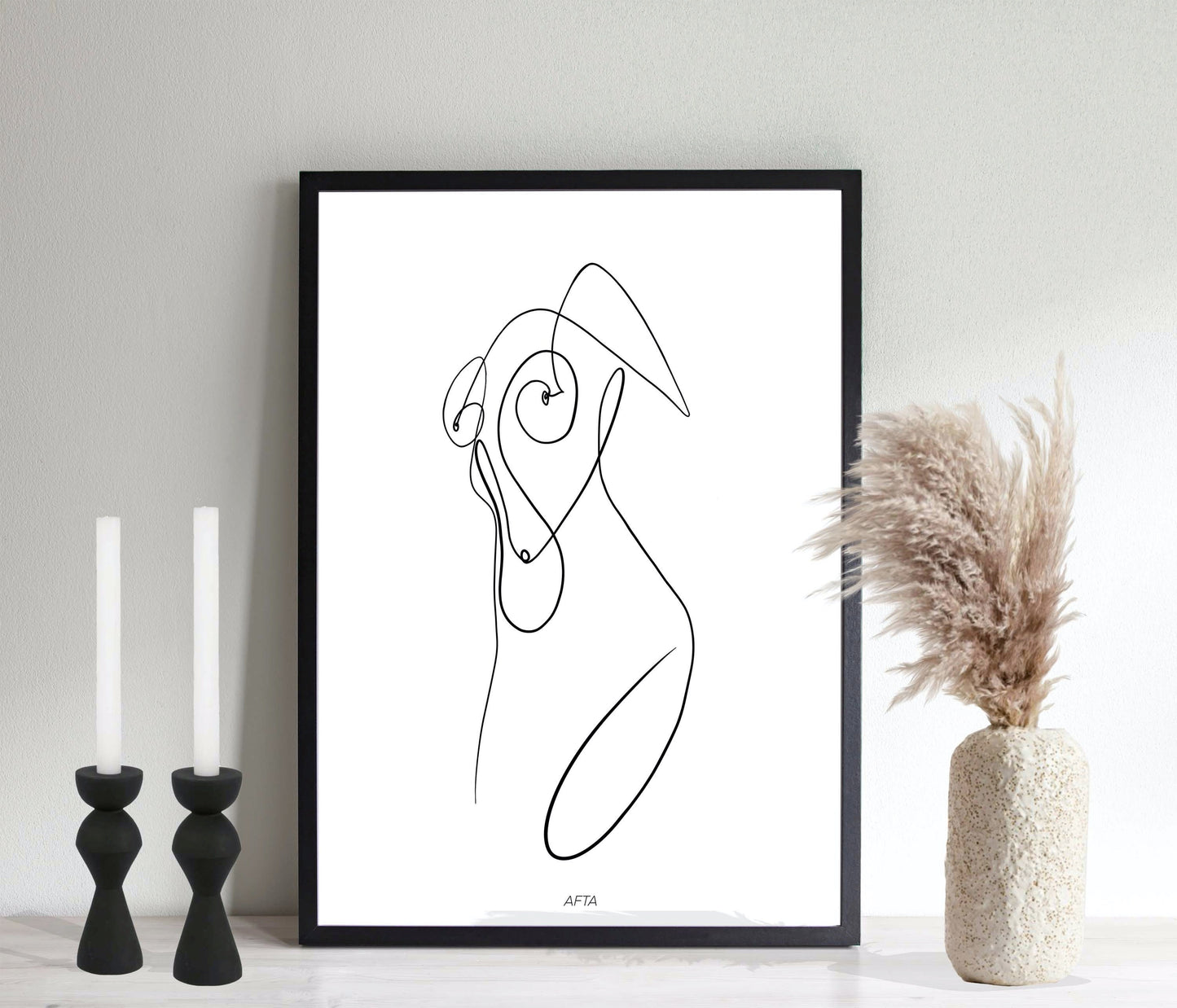 Woman Body Minimal Line Wall Art