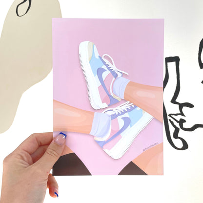 Nike Air Force Pastel Wall Art