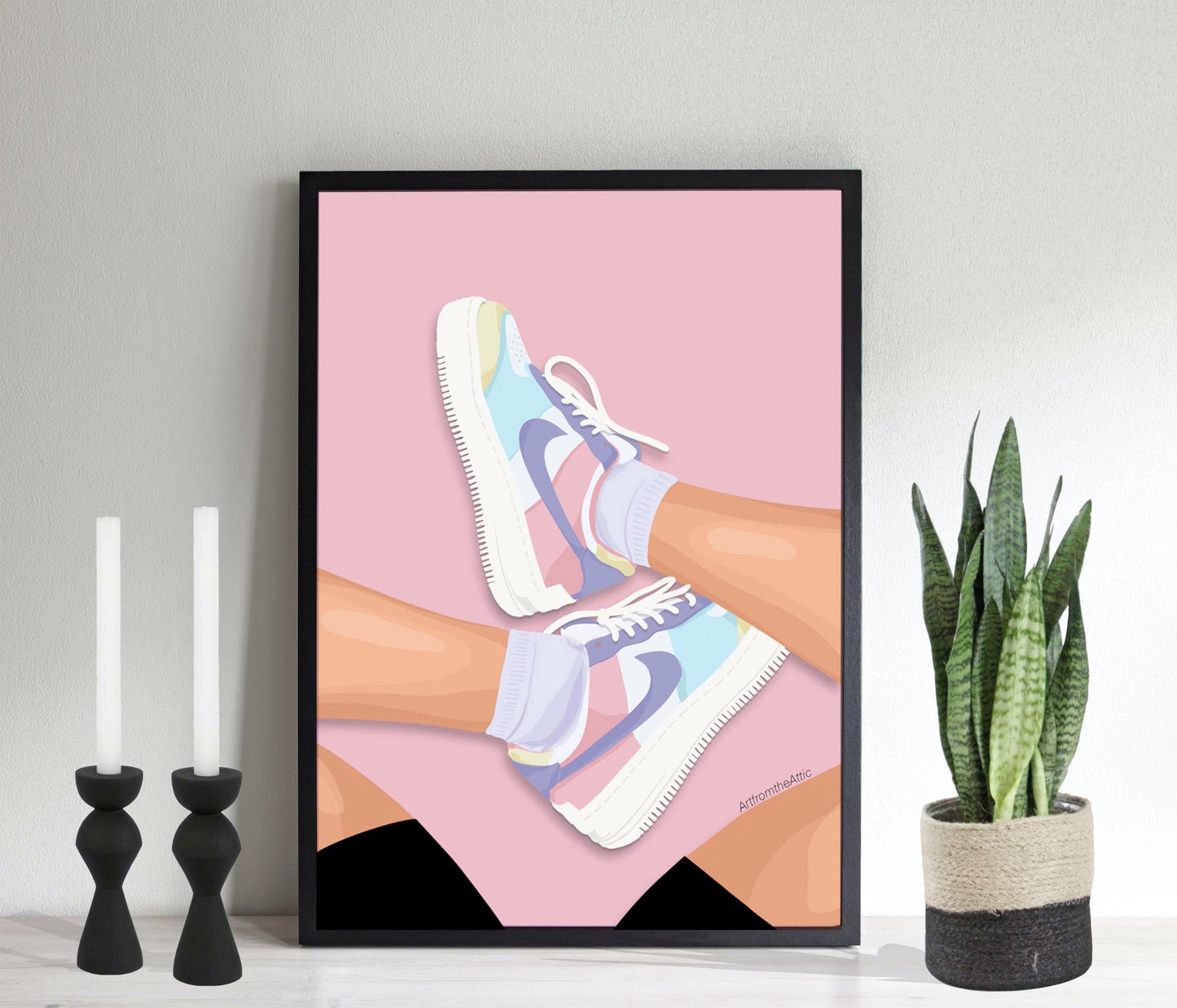 Nike Air Force Pastel Wall Art