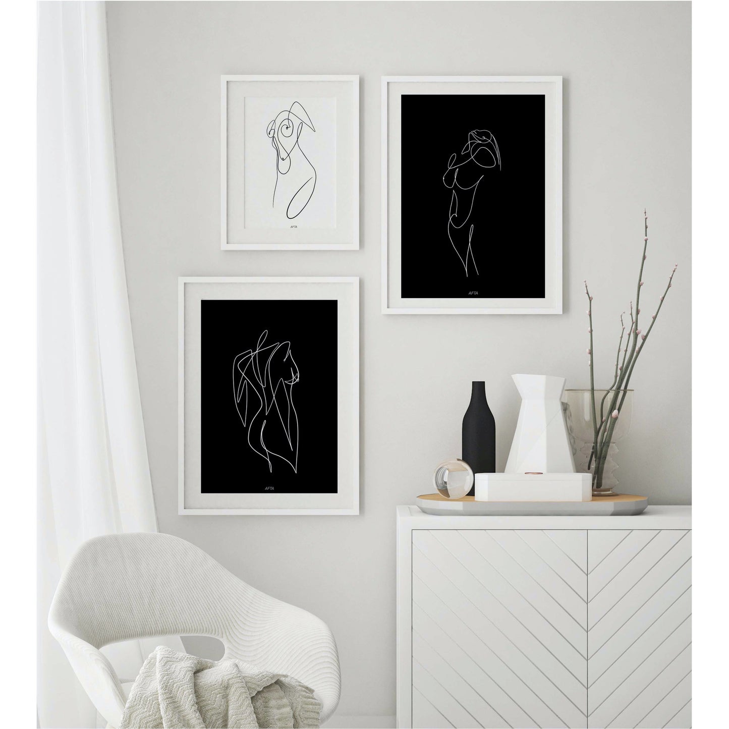 Woman Body Minimal Line Wall Art