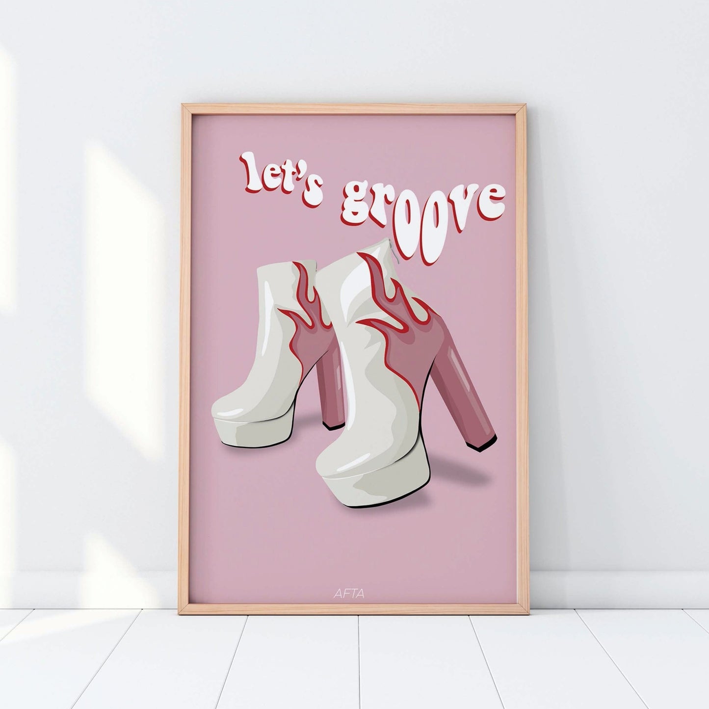 Lets Groove Disco Boots Wall Art