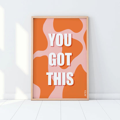 You Got This Cow Pattern Wall Art