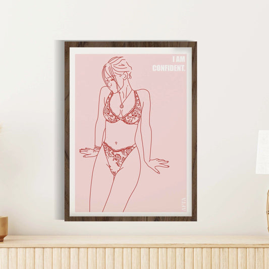 I AM. CONFIDENT - Female Empowerment Wall Art