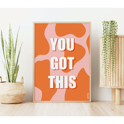 You Got This Cow Pattern Wall Art